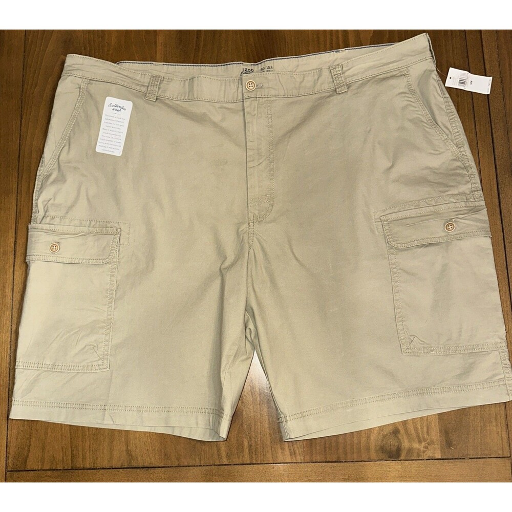 NEW IZOD SaltwaterMen's Cargo Short Big & Tall 50W 10.5 Inseam Relaxed Classic